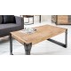 Table basse industrielle bois d'acacia et acier peint - Jorg