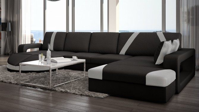 Canapé d'angle design panoramique - Utena