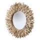 Miroir design rond avec bois flotté - Roy