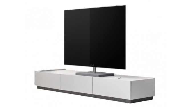 Meuble TV 3 tiroirs blanc mat - Ivo