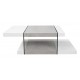 Table de salon blanc et gris avec verre - Solna