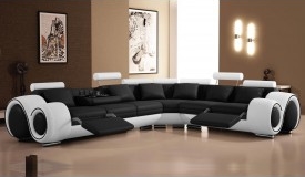 Canapé d'angle relax design en cuir - Carlson