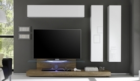 Ensemble meuble TV design avec LEDs - Upton