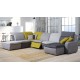 Canapé d'angle modulable relax tissu polyester - Art