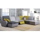 Canapé d'angle modulable relax tissu polyester - Art