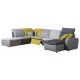 Canapé d'angle modulable relax tissu - Art