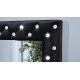 Miroir design strass velours noir - Paola