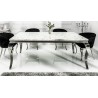 Table à dîner baroque plateau marbre - Zita