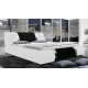 Lit blanc et noir design 180x200 cm - Spencer