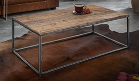 Table de salon industrielle bois et métal - Luke