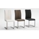 Chaise design pied métal brossé - Milano