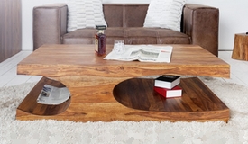 Table basse design bois massif - Riga