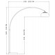 Lampadaire design arc en métal - Curve XXL