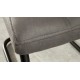 Chaise design microfibre - Brown