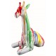 Sculpture multicolore blanc girafon - Zora