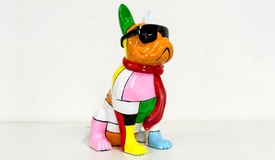 Statue chien coloré original - Celso