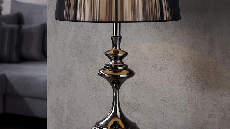 Haciendo misericordia Endurecer Lampe sur pied baroque et cosy en métal brillant Grécia - GdeGdesign