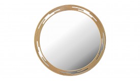 Miroir contemporain design en acier doré - Rosa