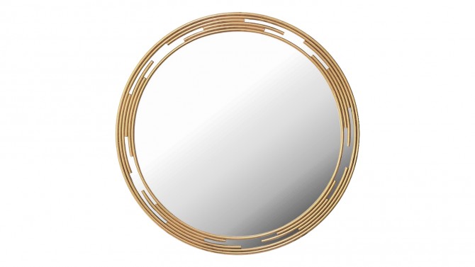 Miroir contemporain design en métal doré - Rosa