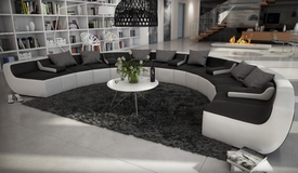 Canapé design panoramique en cuir - Keizer