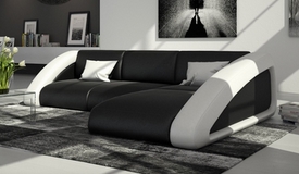 Canapé d'angle design en cuir - Hays