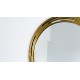 Miroir contemporain design en acier doré - Rosa