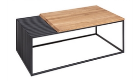 Table basse en métal et bois design - Craig