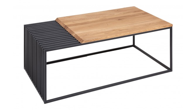 Table basse en acier et bois design - Craig