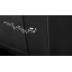 Lit noir haut-parleurs 140x190 cm avec lumières - Wouter