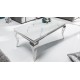 Table basse baroque imitation marbre verre - Zita