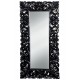 Miroir rectangulaire noir mat baroque - Chester II