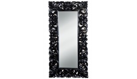 Miroir rectangulaire noir mat baroque - Chester II