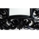 Miroir carré baroque noir mat - Chester II