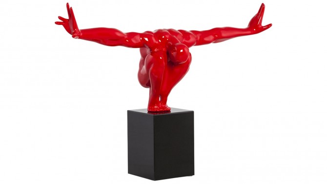 Statue design athlète rouge - Scott