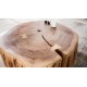 Table de salon rondin bois massif - Chaska