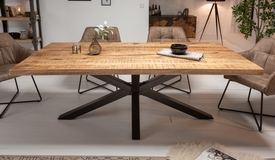 Table de salle à manger bois blanc brillant et verre Rory - GdeGdesign