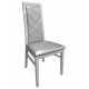Chaise blanche simili cuir gris - Trenton