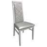 Chaise blanche simili cuir gris - Trenton