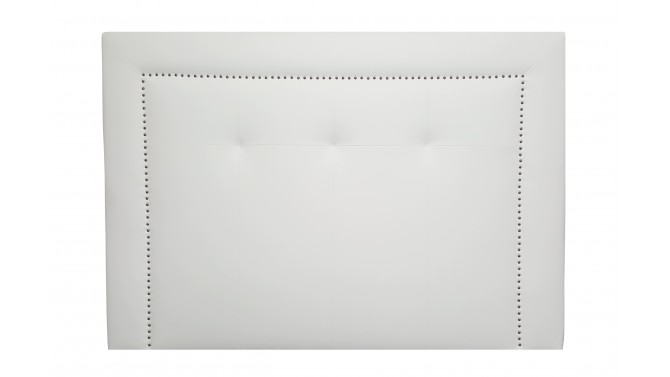Tête de lit polyuréthane blanc avec clous acier - Perla