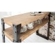 Console industrielle design bois d'acacia et acier peint - Jorg