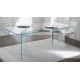 Table rectangulaire design en verre transparent - Bogota