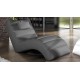 Chaise longue fauteuil relax simili cuir - Huw