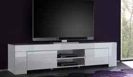 Meuble TV design blanc 190 cm - Konrad