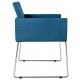 Chaise design tissu polyester avec accoudoirs - Palmyr