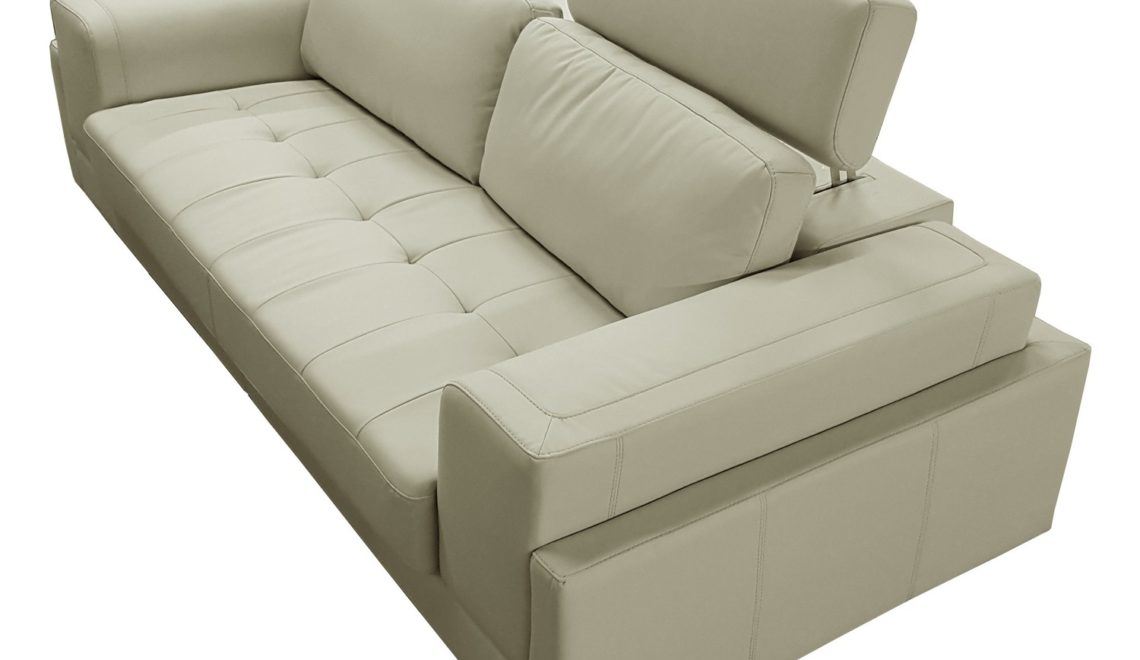 Canapé moderne cuir simili 3 places - Vlad